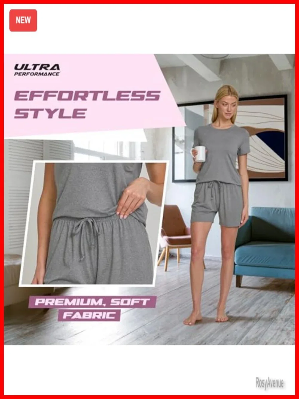Women's 2-Piece Pajama Set - Short Sleeve Tee & Shorts - Soft Stretch